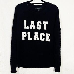 Forever‎ 21 Black And White Last Place Sweater Size Small
